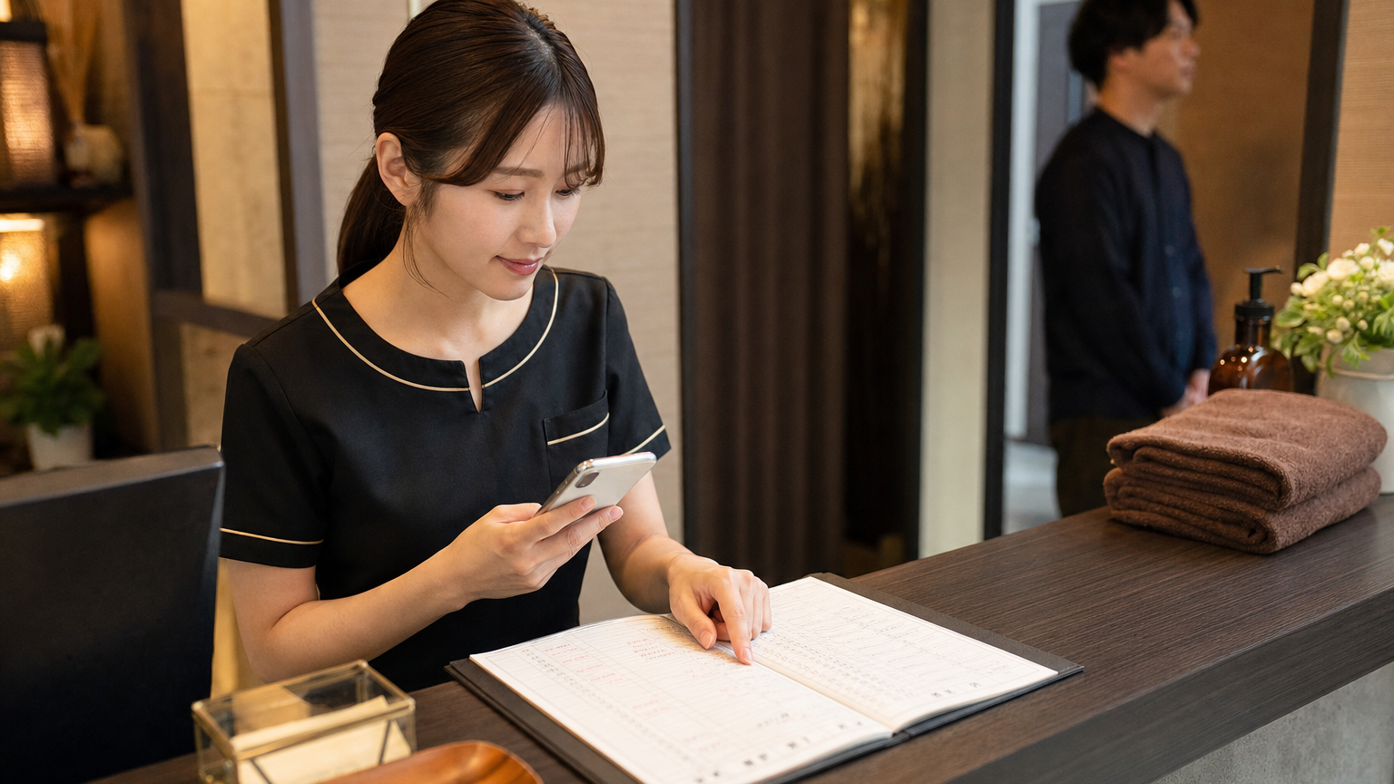 予約確定から変更・キャンセルまで履歴として残すメンズエステ予約管理イメージ