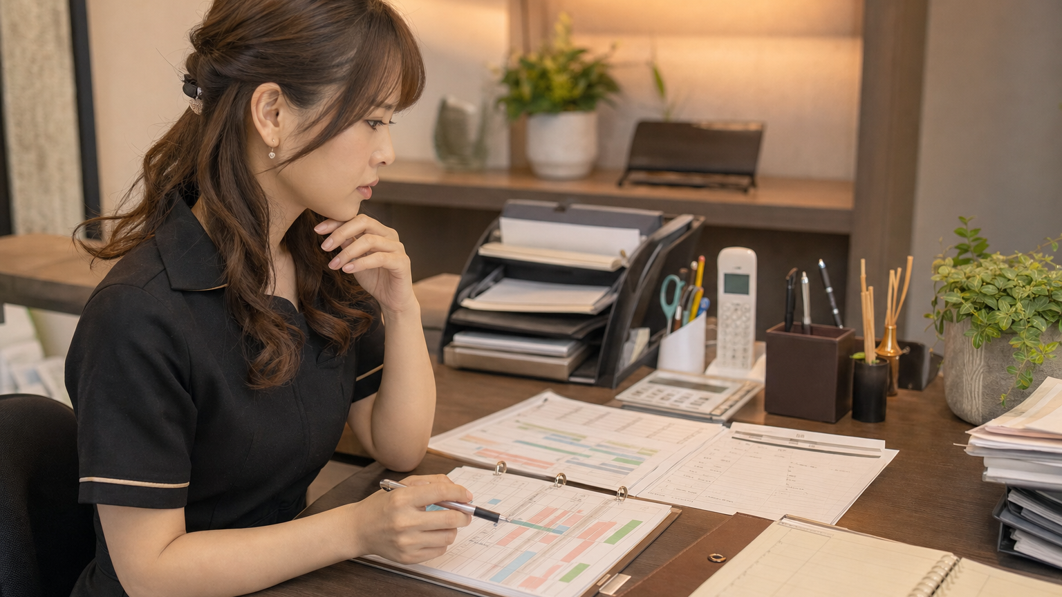仮押さえ作成・延長・予約確定までの履歴を確認する店舗スタッフ