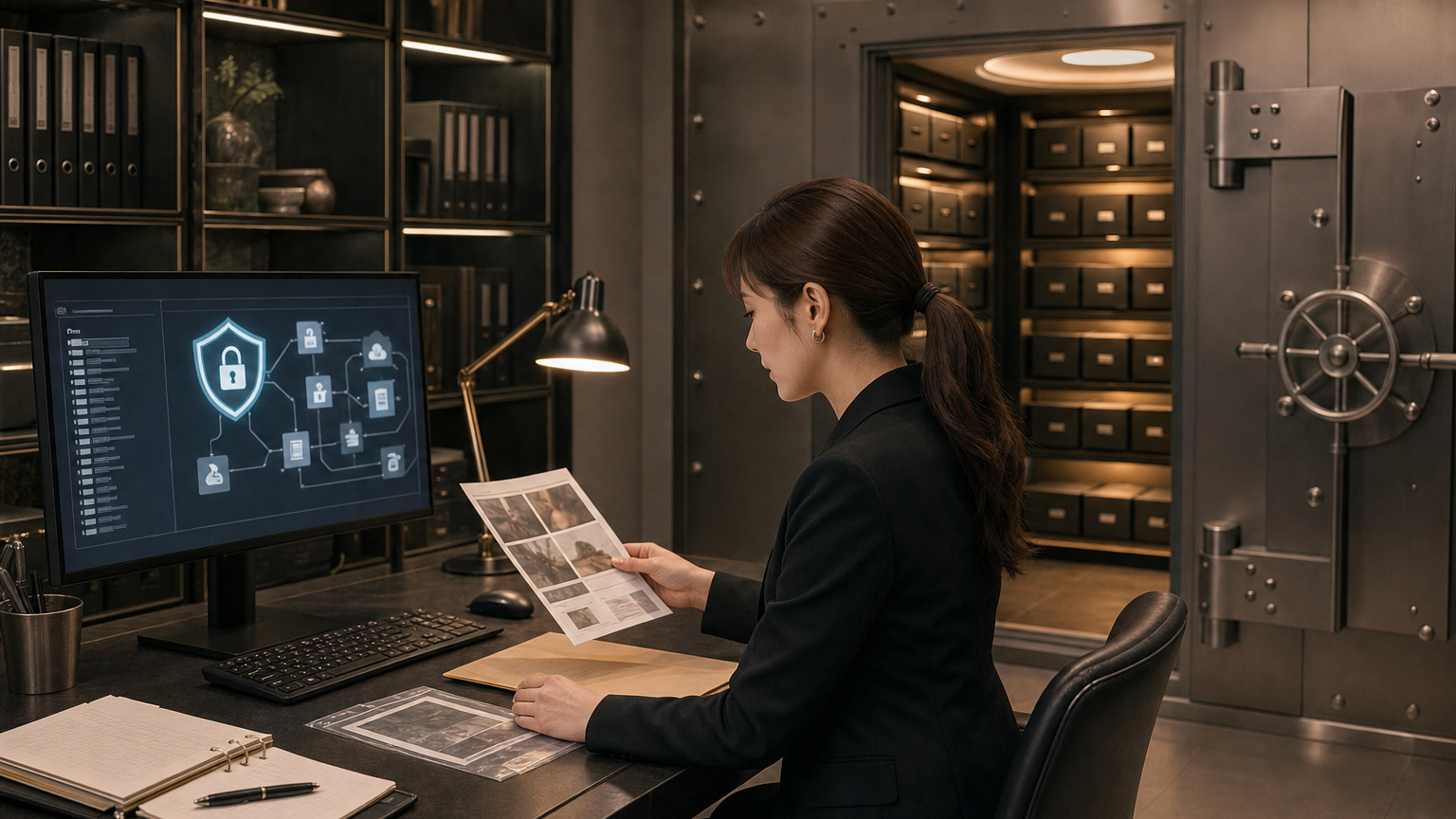 個人情報晒しに関する証拠をPrivateなEvidence Vaultへ安全に保管するイメージ