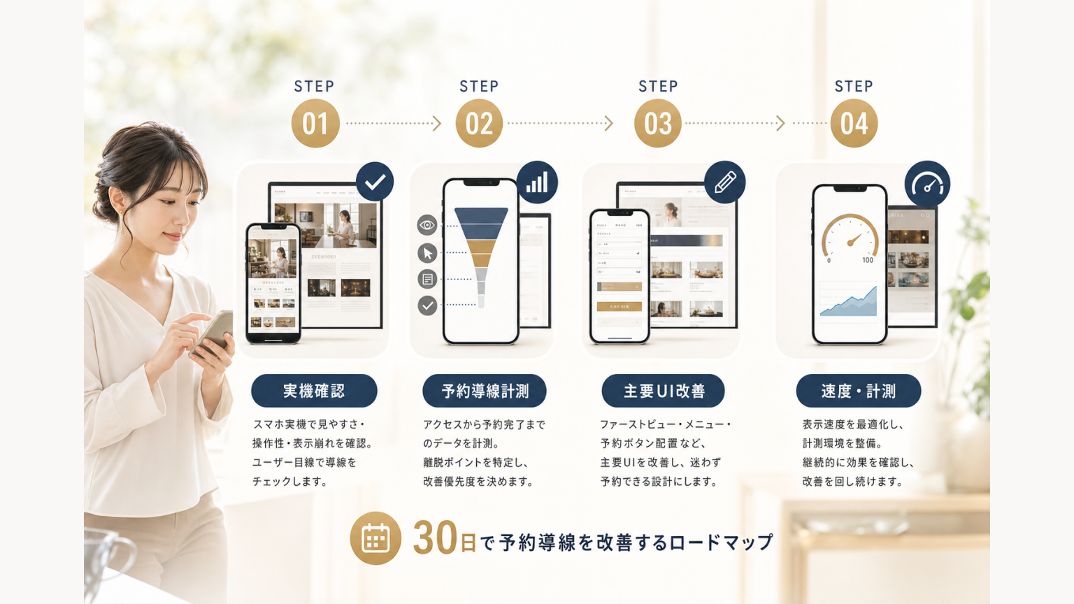 30日で店舗スマホサイトの予約導線を改善するロードマップ
