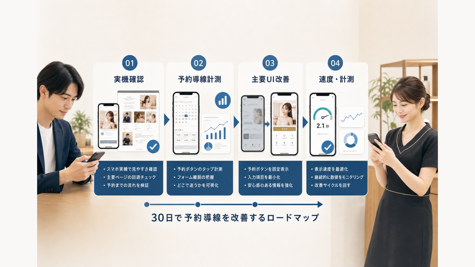 30日で店舗スマホサイトの予約導線を改善するロードマップ